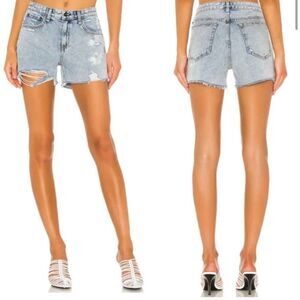 Rag and Bone Olson Dre Low-Rise Denim Shorts Light Wash Blue Size 27